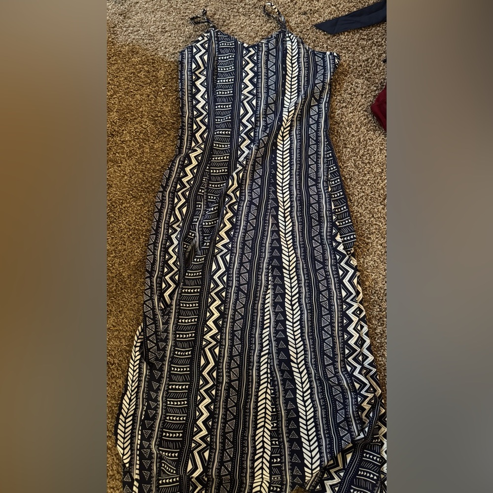 Chic Strapless Geometric Maxi Dress